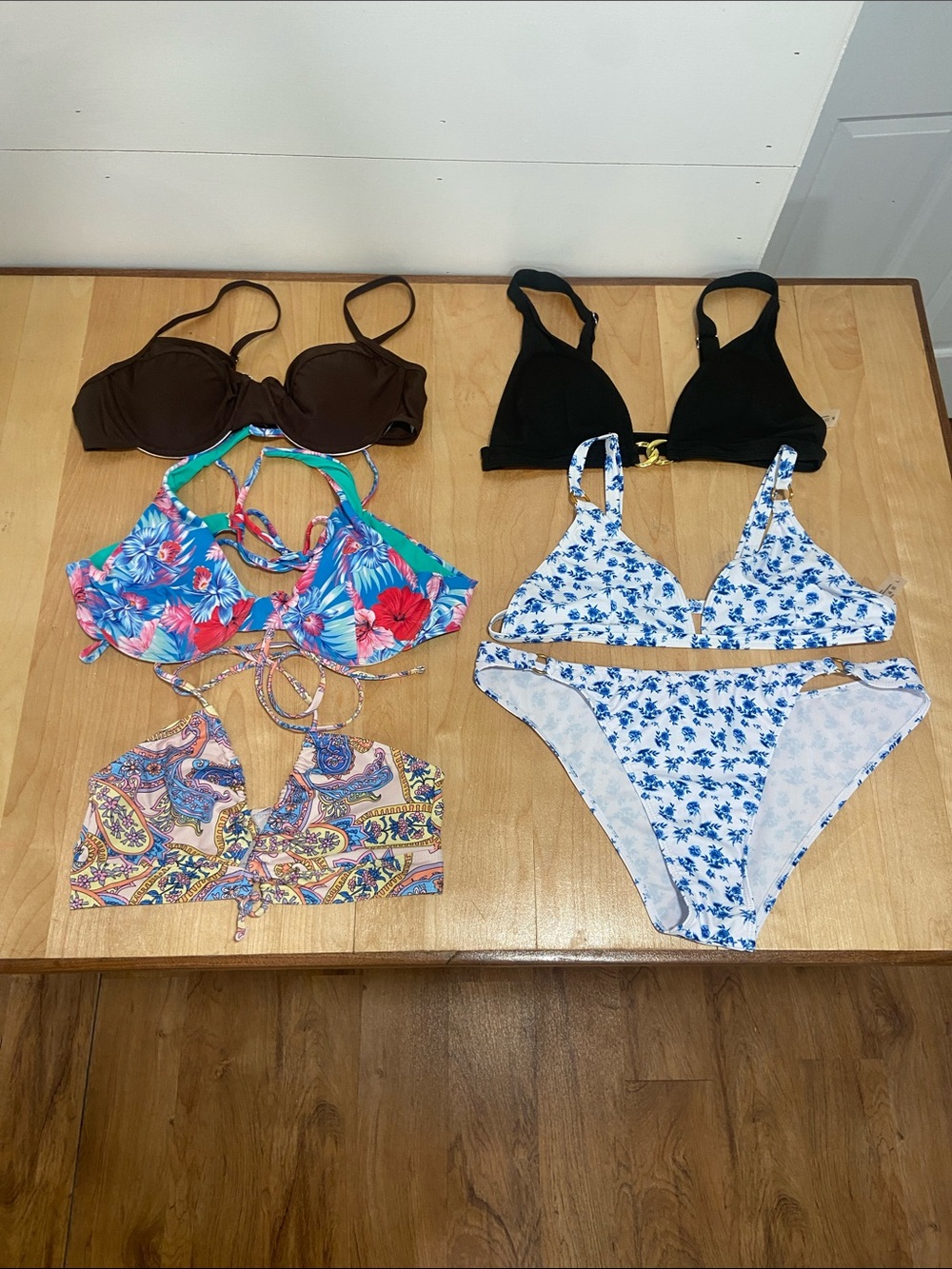 SHEIN Mixed Color Bikini Set Assortment - Brown, Black, Blue, Pink, Multicolor